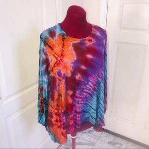 Jayli Tie-died oversized Top